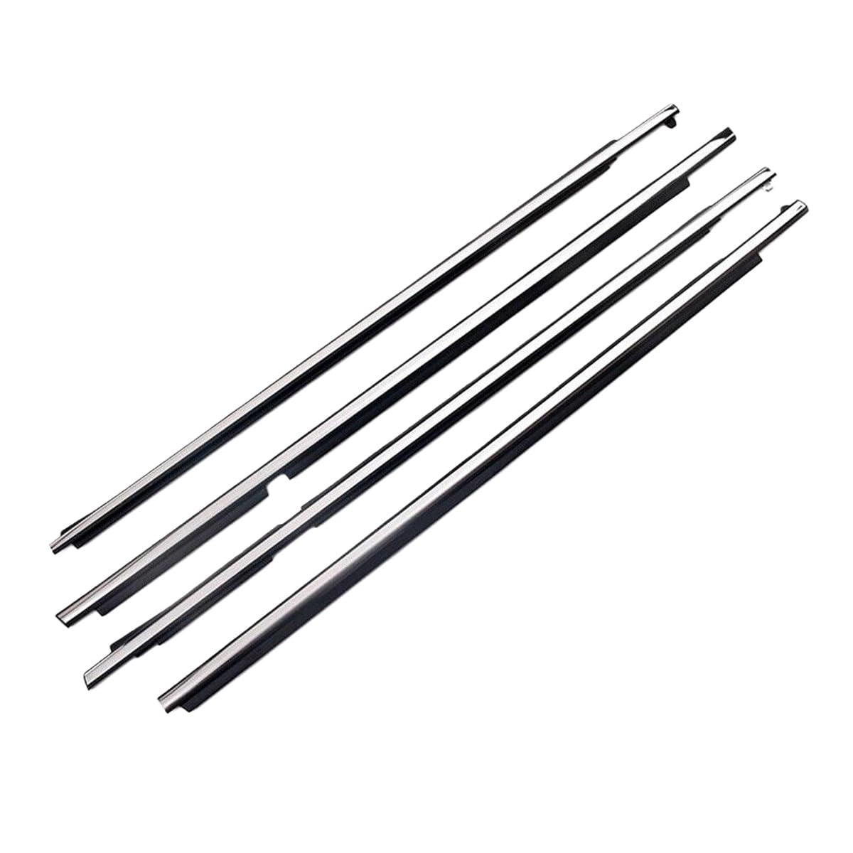 Ylrng Chrome 4Pcs Outer Window Rubber Weatherstrip Door Seal Belt Moulding Trim For Land For Cruiser For Lc100 For Lexus For Lx470 1998-2007 Outer Window Glass Seal Belt(Chrome)