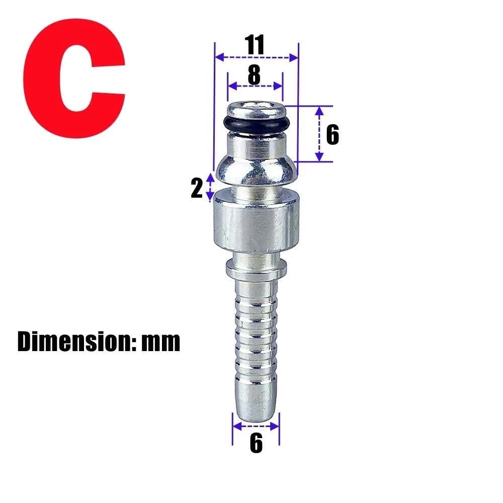 Connecteur de raccord de tuyau de lavage à haute pression, adaptateur de connecteur de réparation de pointe de tuyau for Karcher K, raccord de bouchon de tuyau avec manchon 2 pièces (Color : 2 pcs C
