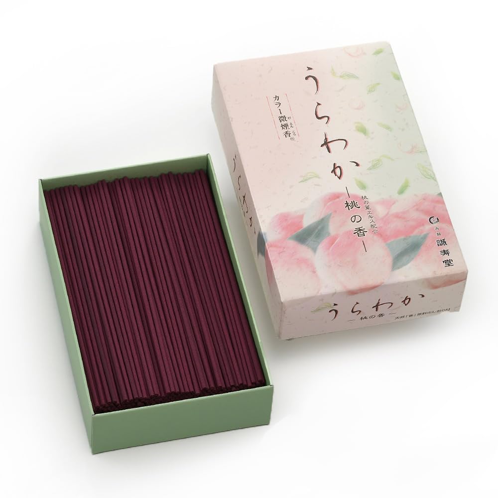 誠寿堂 お線香 うらわか 桃の香り ピーチ 煙少なめ 微煙 バラ詰 天然素材 自然で優しい香り 白檀 丁子 安息香