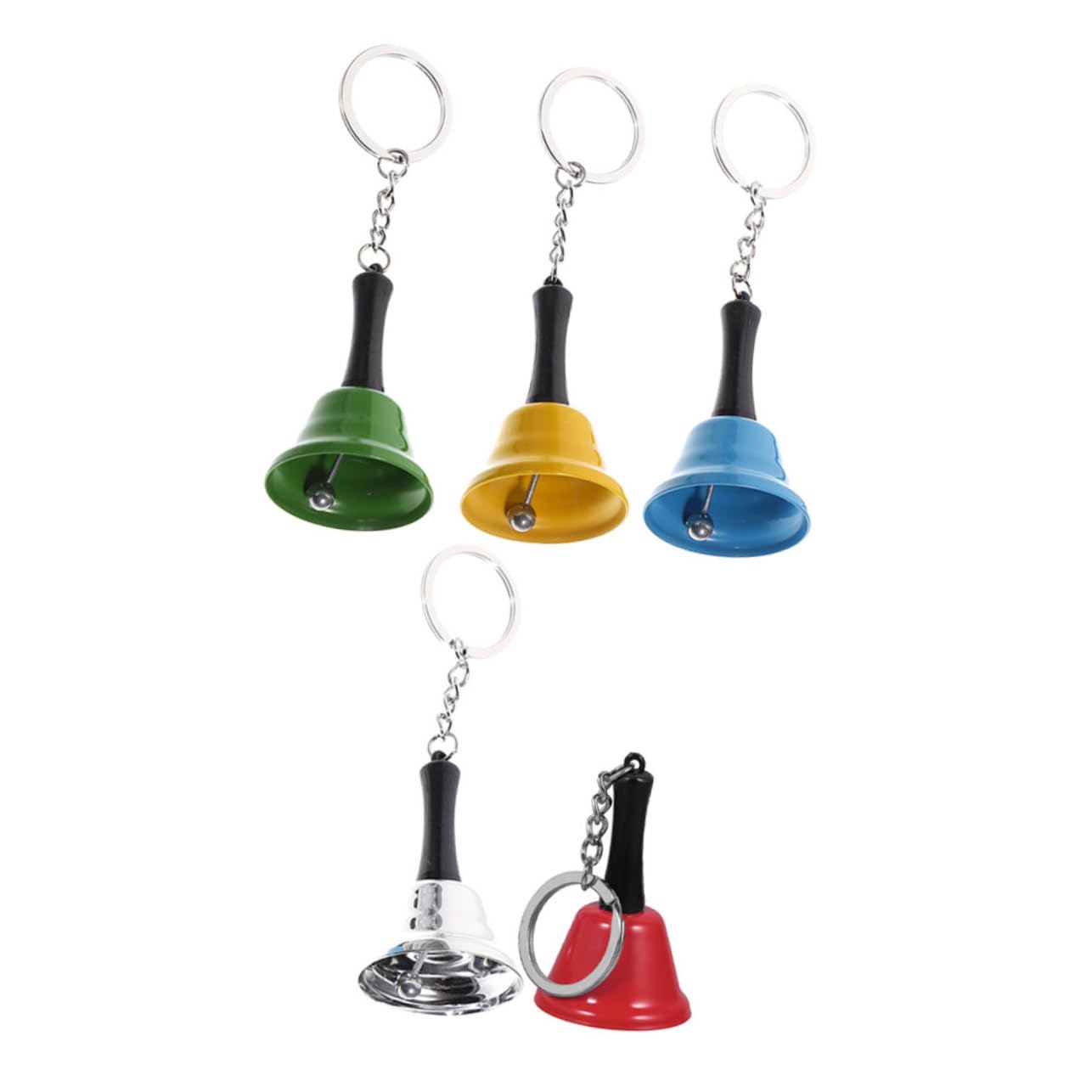 PRETYZOOM 5Pcs Classroom Bell Mini Call Bells for Dinner Service Food Alarm Educational Use Charming Design for Decor