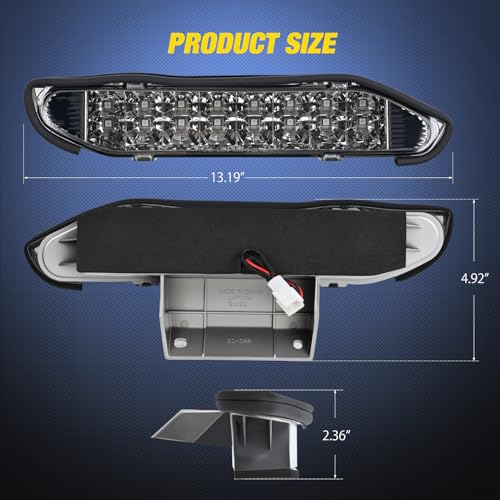 Image of Nilight Third Brake Light Tail High Mount 3rd Stop Lights Smoked Lens Compatible with Nissan Xterra 2000 2001 2002 2003 2004 Van SUV Rear Center Cab Lamp