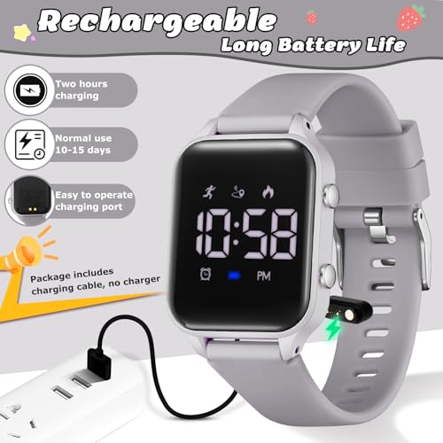 Image of LAVAREDO Kids Digital Watches for Boys Girls,Waterproof Sport Watch with Pedometer Stopwatch Vibration Alarm for Ages 5-13,No App Fitness Tracker Watch for Kids Teens Birthday Gifts