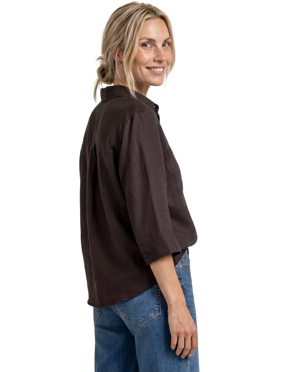 Street One 3/4-Arm Hemdbluse aus Leinen