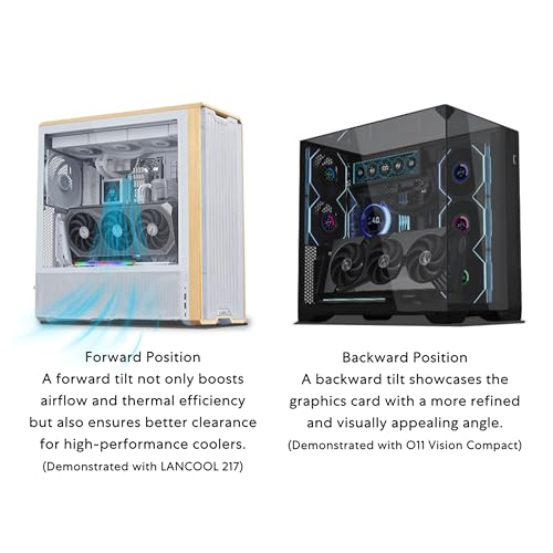 Support GPU vertical Lian Li VG4v4 Noir avec câble riser PCIe 5.0 haute performance