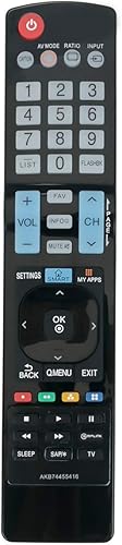AKB74455416 Reemplazo remoto aplicable para LG TV 32LF580B 50LF5800 55LF5800 50LF6100 55LF6100 60LF6100 50LF6090 40LF6300 65LF6300 32 ES x 42L F6500