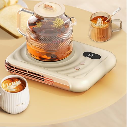 Calentador pequeño de 3 temperaturas y almohadilla de café 4