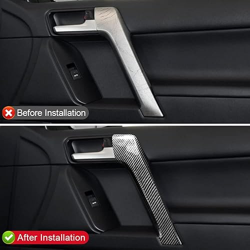 Miniatura 3 de Para Toyota Land Cruiser Prado 150 2010-2023 2020 2021 2022 Reemplazo de puerta Accesorios de modificación de marco de reposabrazos grande (patrón
