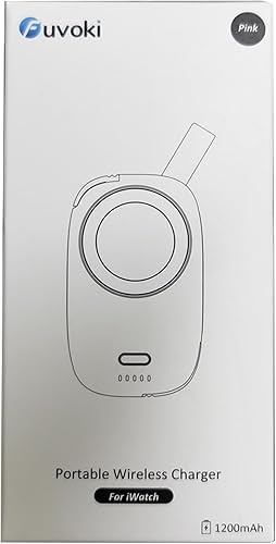 Miniatura 8 de Cargador de viaje portátil para accesorios de Apple Watch, cargador magnético inalámbrico para iWatch de 1200 mAh, cargador de batería adicional