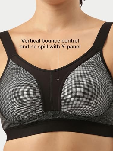 Image of Enamor Innovations Y-Panel Bounce Control, Agion Scent Protect, Women's Sports Bra - High-Impact, Padded, Wirefree, Full Coverage - SB25
