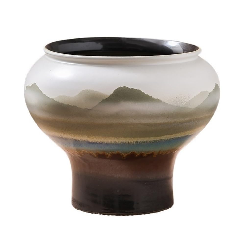Z4T8M2K6G5 Indoor Plant Pots Jingdezhen Ceramic Flowerpot Vintage Floor Ceiling Potted Pot Simple Painting Decoration Garden Planters