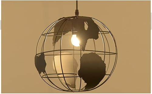 Miniatura 5 de ZHYH - Lámpara colgante negra creativa E27 lámpara colgante de hierro de tierra bombilla Edison para cocina comedor restaurante lámpara colgante