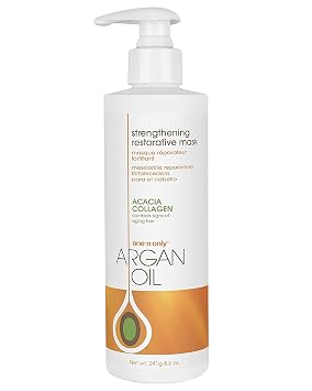 One n Only Hair Mask with Argan Oil, Strenghtening Restorative Mask, Helps Maintain Moisture Level for a Shiny Texture, Provides Color Protection, 7.8 Ounce