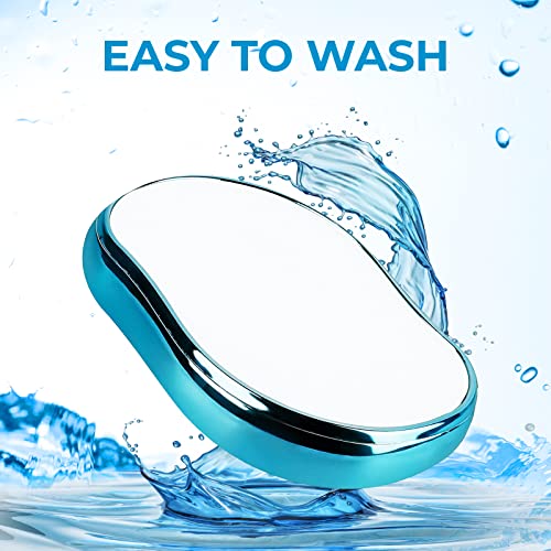 Crystal Hair Eraser For Women And Men - Magic Hair Eraser Crystal Hair Remover, Hair Removal Tool For Arms Legs Back - Reusable, Washable, Easy, Portable Epilator - Blue #TOP5
