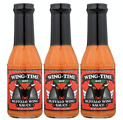 [Pack of 3] [HOT] Wing Time Traditional Buffalo Wing Sauce - 13 Fl Oz | Pack of 3