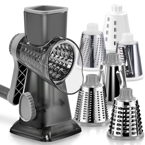 KEOUKE Rotary Cheese Grater Pro 6 in 1 - Shredder