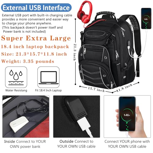 VECKUSON 18.4 Laptop Backpack の商品画像 2