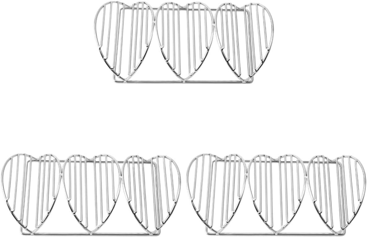 Holders Heart Home Wave Cm* cm* cm Shaped Mexican Stand Silver Burritos Household Pie Baking Dish Tray Plate Chicken Holds to Mexico Metal Tacos Parties Steel Kitchen Love Stand (Color : Silver