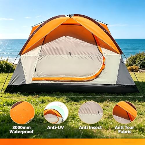 Carpa para camping 2-3 personas 78.7x78.7x53.1 pulgadas miniatura 5