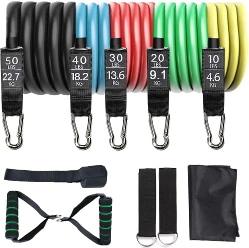 cloudberg Resistance Bands, resistance bands for working out, exercise bands resistance bands set,resistance bands handles,resistance band set, suspension trainer,exercise bands handles for family gym