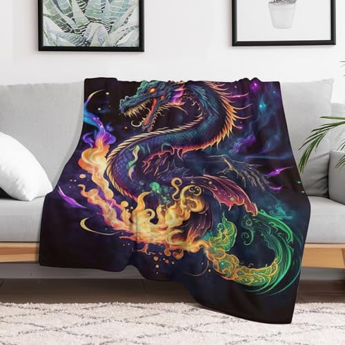 Manta para sofá de dragón textil ideal para salones modernos 3