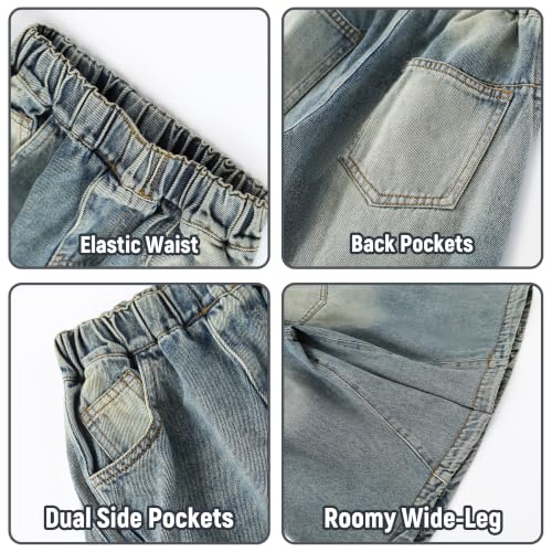 SCBEBE Boys Comfy Elastic Waist Jeans