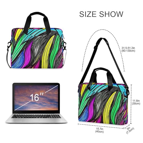 Funda para portátil messenger 15.6 pulg con asa y correa miniatura 5
