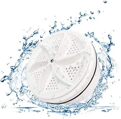 Portable Washing Machine, Portable Washing Machine for Sink, Mini Washing Machine, Turbine Washing Machine with USB, Suitable for Home, Business, Travel, College Room, RVApartment - White