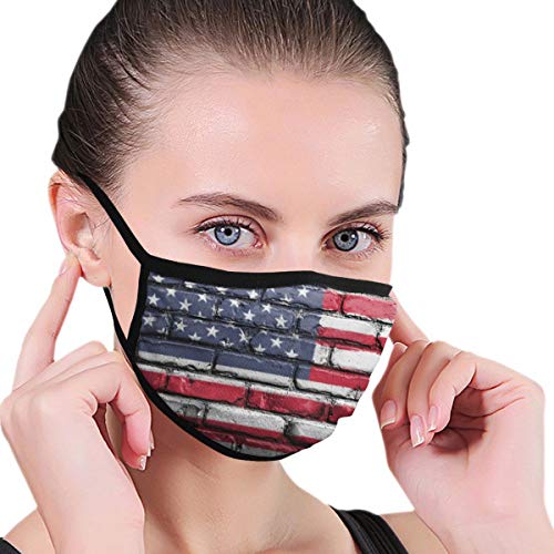 American Flag Wall Bandanas General Face mask Scarf Outdoors Balaclava Headwear Breathable Black
