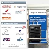 Kono Luggage Sets of 2 Piece Lightweight Polypropylene Hard Shell Suitcase with TSA Lock Spinner Wheels Travel Carry On Hand Cabin Luggage with Beauty Case (Set of 2, Black) - Image 9