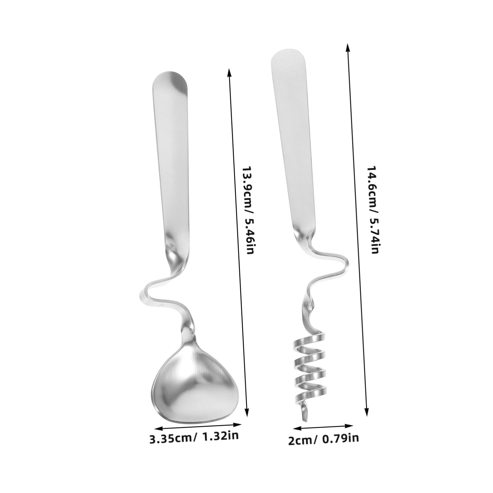 STOBAZA 1 Set Creative Hanging Cup Stirring Stick Honey Stirrer Server Appetizer Spoons Syrup Dippers Honey Dipper Dinner Spoons Pudding Jelly Spoons 304 Stainless Steel Silver re-usable