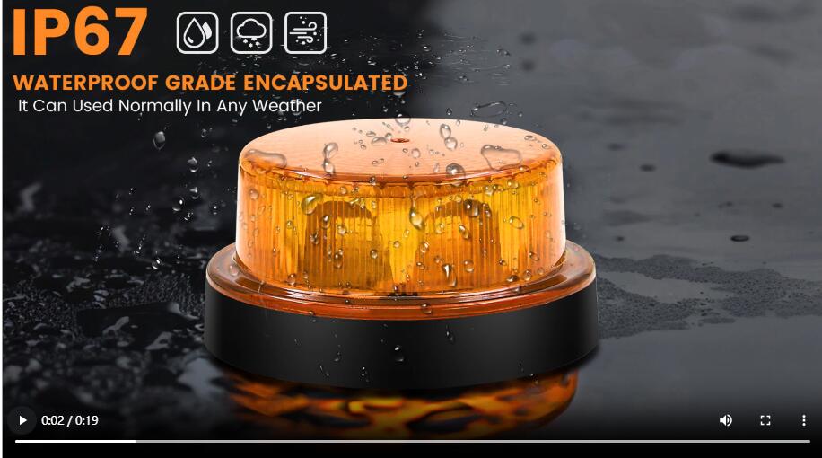 Amazon.co.jp: X-STYLE LED回転灯 12V 24V 黄 警告灯 2つモード LED