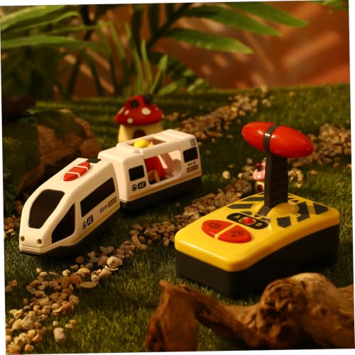 Foto von NUOBESTY Rc Elektrozug Holzeisenbahn Elektrische Lok Eisenbahn Kinder Zug Elektrisch Lokomotive Holzeisenbahn Zug Spielzeug Weihnachtsbaum Deko Fernbedienung Holz Eisenbahn