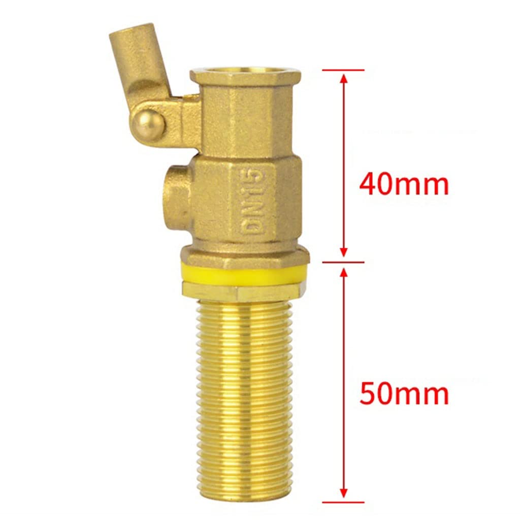 Zawór pływakowy z kurkiem kulowym, 1/2" DN15 z gwintem zewnętrznym Akcesoria do zbiorników na wodę, 1 szt(5cm Valve Body)