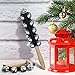 6 Pieces Christmas Hand Jingle Bells Wooden Hand Sleigh Bells Jingle Shaker Bells Handhold Bell Rattles Musical Bell Instruments Handheld Bells Holiday Christmas Decor (Black)