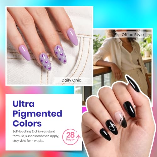 Image of Beetles Gel Nail Polish Set - 23pcs Gel Polish Set Fall Colors, 20 Colors Pink Green Blue UV Gel Polish with Base Top Coat, All Season Manicure Tools for Beginners Nail Art Home