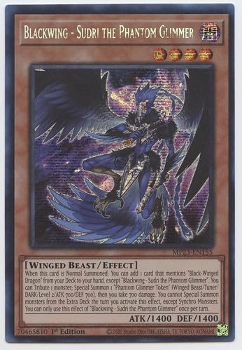 Blackwing - Sudri The Phantom Glimmer - MP23-EN155 - Prismatic Secret Rare - 1st Edition