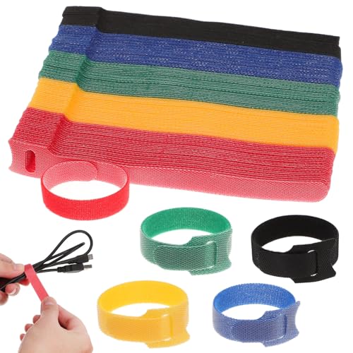 ORFOFE Reusable Cable Ties Cord Organizer 150Mm Wire Management Straps for Charging Cords and Desk Cable Holder, 100 Pieces miniatura 1