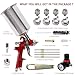 Zeinlenx HVLP Gravity Feed Spray Gun, Automotive Air Paint Spray Gun Kit, Suitable for Auto Paint, Base Coat & Touch Up (RED 4 Nozzle)