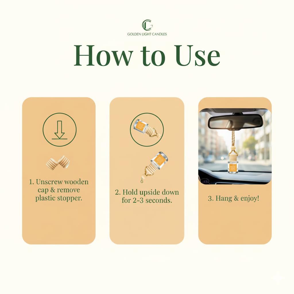 Car Air Freshener Hanging | Cute Car Air Freshener Diffuser Oil | Pistachio and Salted Caramel Car Scent | Car Fresheners for Women