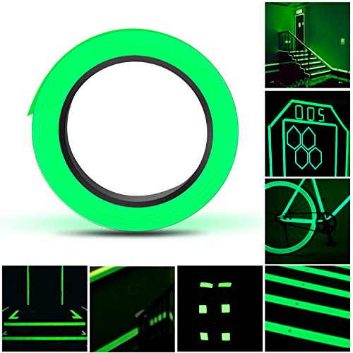Leuchtendes Klebeband, Selbstklebendem Fluoreszierendes Klebeband, Hochwertige Phosphor Klebeband Wasserdicht Markierungsband Luminous Tape,15mm*10m Cover