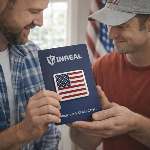 Imán metálico decorativo bandera USA rectangular miniatura 5