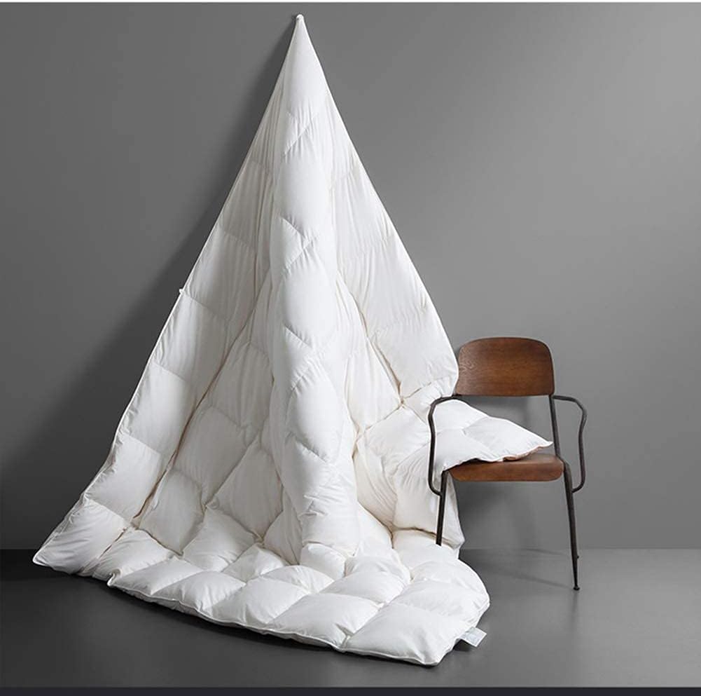 King Size Duvet - 13.5 Tog Luxurious Goose Feather & Down Quilt, 40% Down King Size Bed Duvet,100% Cotton Shel (White 220 * 240cm 3.5kg)