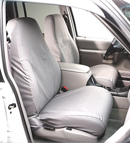 Covercraft SS3250PCGY Custom-Fit Front Bench SeatSaver Seat Covers - Polycotton Fabric, Grey
