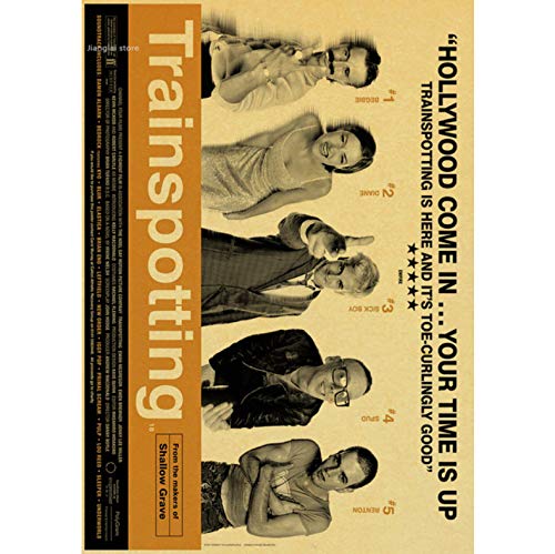 yitiantulong Trainspotting Affiche De Film Classique Affiche De Film Bar Pub Café Décoration HD Affiche Murale Affiche Papier Morden Décor À La Maison (50X70Cm) sans Cadre Cover