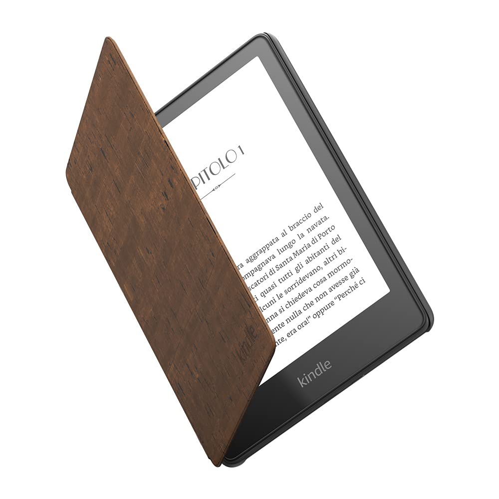 Custodia in sughero per Amazon Kindle Paperwhite | Compatibile con i dispositivi di 11ª generazione (modello 2021), design leggero e sottile, Colore Scuro