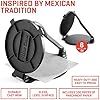 Uno Casa Tortilla Master Kit - Tortilla Press 8 Inch with 10.5 IN Comal Pan, 4 Taco Holders, and Tortilla Warmer - Complete Taco Tuesday Kit, Rotis, and Quesadillas - Unique Gift for Friends or Family