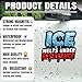 Ice Melts Under Resistance Magnet Decal Vintage Anti Ice Pro Immigration Liberty Reusable Magnetic Sign Bumper Sticker for Fridge Car Truck Locker 5.5in