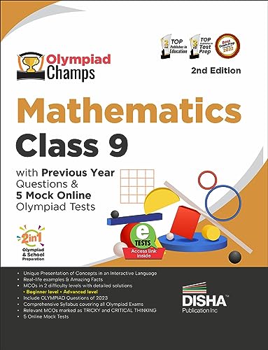 Image of Disha Olympiad Champs Mathematics Class 9 with Previous Year Questions & 5 Mock Online Olympiad Tests 2nd Edition [Paperback] Disha Experts