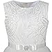 Sunny Fashion KZ64 Flower Girls Dress Off White Belted Wedding Party Bridesmaid Size 7