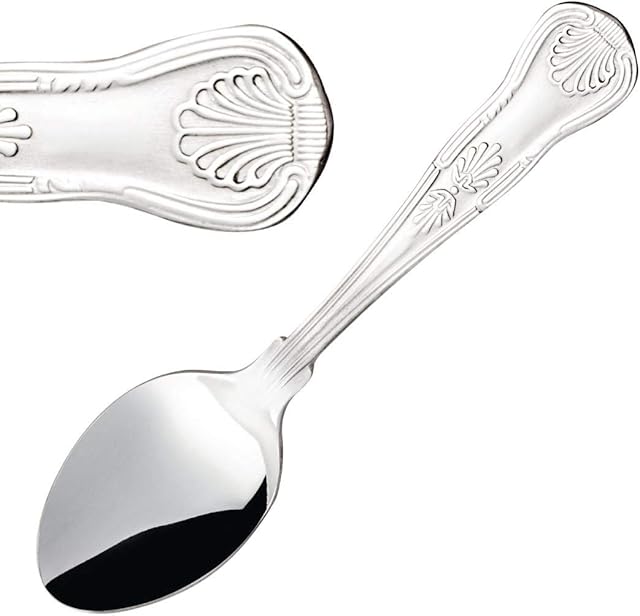 Olympia D689 12X Kings Teaspoon 137mm 18/0 Stainless Steel Tea Coffee Spoons Cutlery